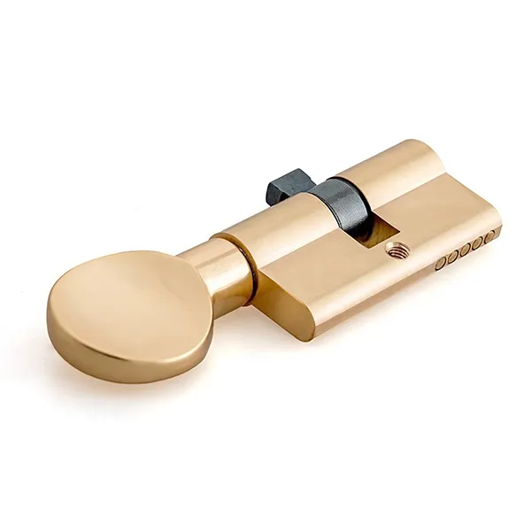 Anti-theft Euro thumb turn key brass door lock cylinder