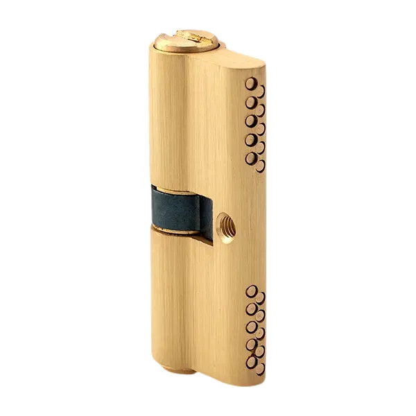 Anti-theft brushed brass key-key Euro door lock cylinder